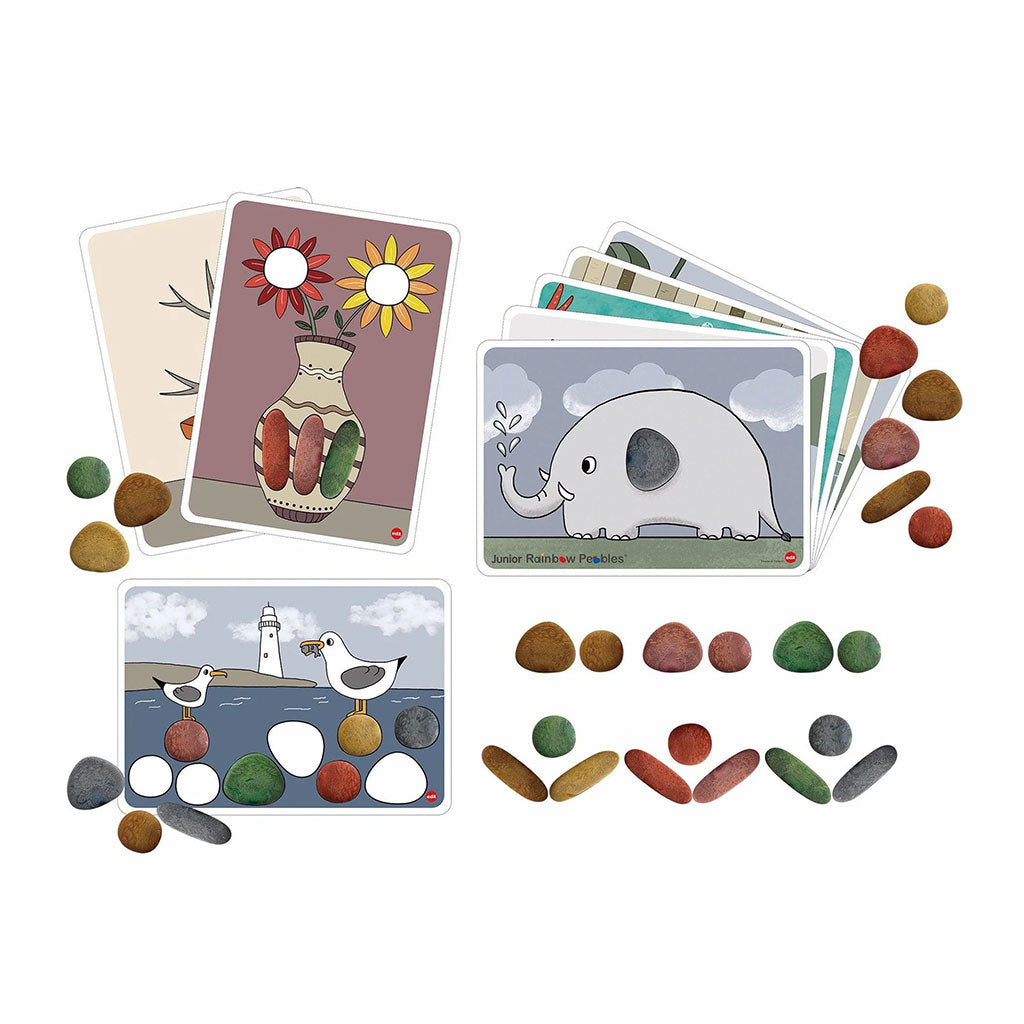 Junior Rainbow Pebbles Natural - 36pc