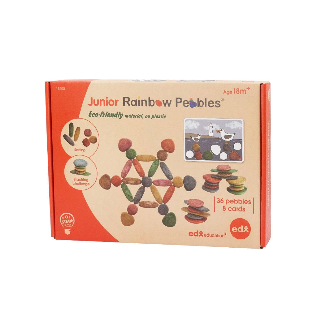 Junior Rainbow Pebbles Natural - 36pc