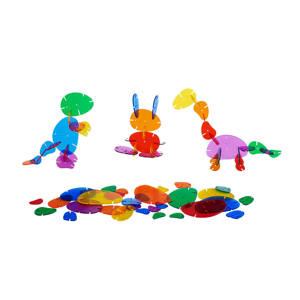 Interlocking Rainbow Pebbles - 72pc