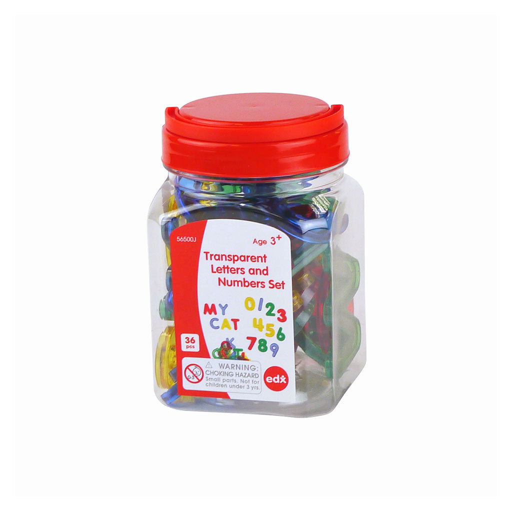 Translucent Letters and Number Set - 36pc