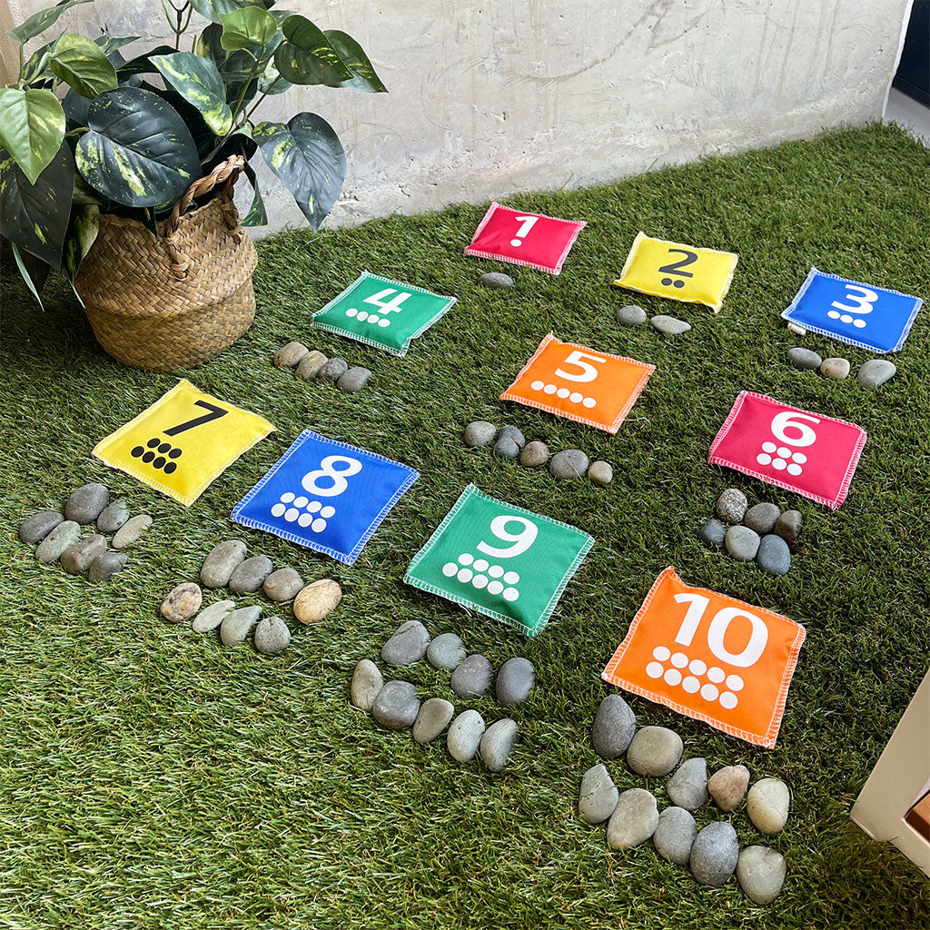Bean Bags - Number & Dot 1 to 10 - 10cm