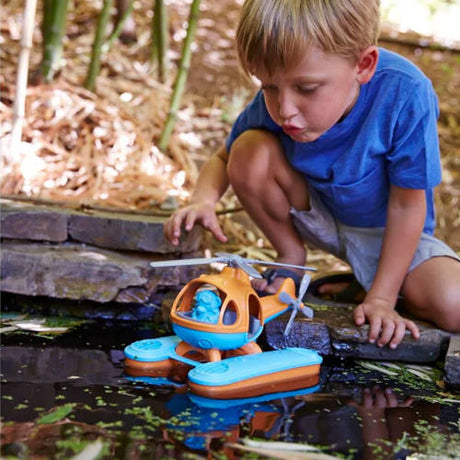 Green Toys - Sea Copter - Orange - Educating Kids