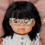 Miniland - Baby Doll - Asian Girl with Glasses 38cm