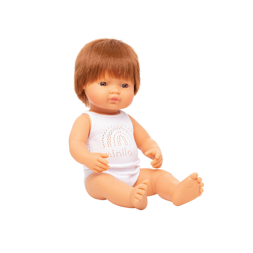 Miniland - Baby Doll - Caucasian Redhead Boy 38cm
