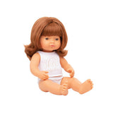 Miniland - Baby Doll - Caucasian Redhead Girl 38cm - Educating Kids