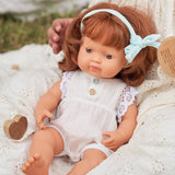 Miniland - Baby Doll - Caucasian Redhead Girl 38cm - Educating Kids