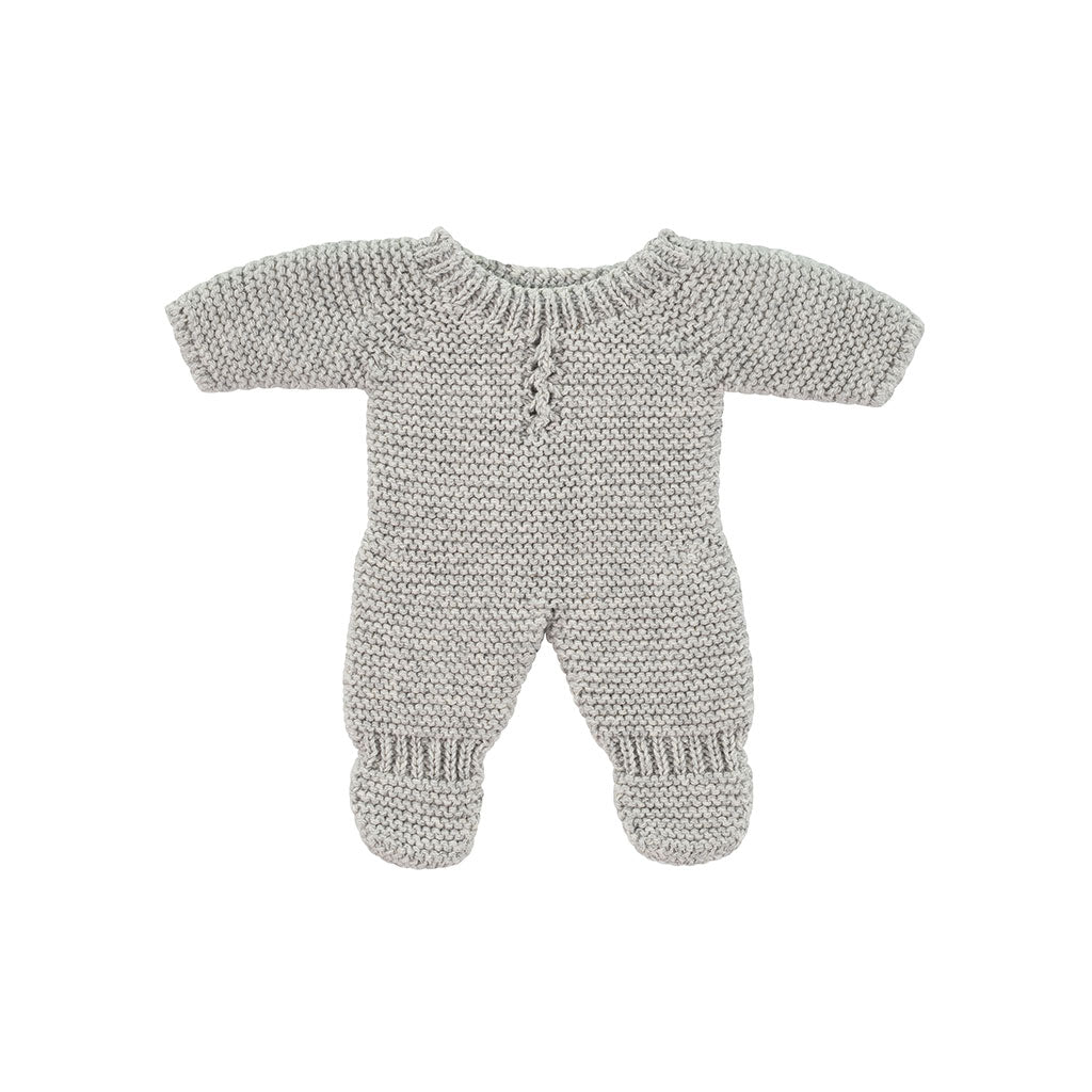 Miniland Knitted Doll Pyjamas 21cm (H) - Grey
