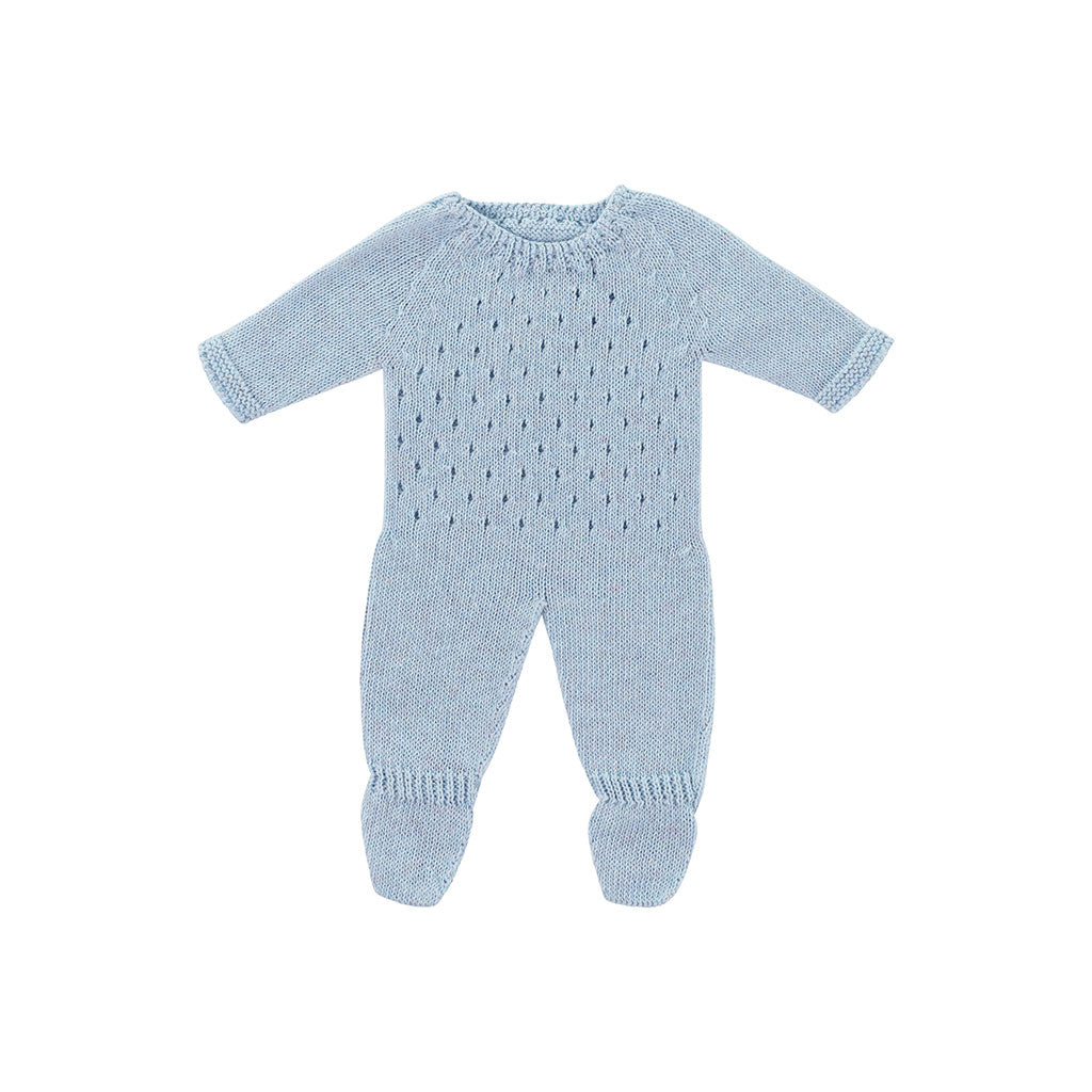 Miniland Knitted Doll Pyjamas 38cm (H) - Blue