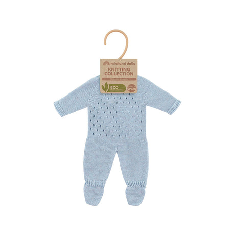 Miniland Knitted Doll Pyjamas 38cm (H) - Blue