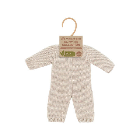 Miniland Knitted Doll Pyjamas 38cm (H) - Linen