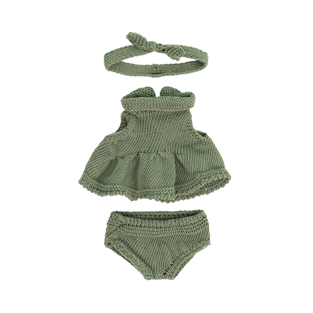 Miniland - Knitted Doll Outfit 21cm - Dress & Head