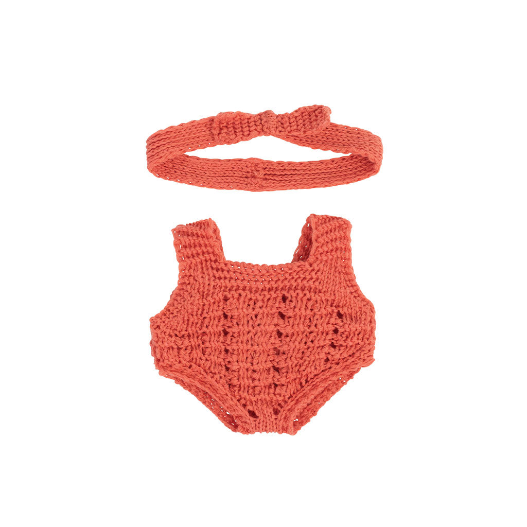 Miniland - Knitted Doll Outfit 21cm - Rompers & Headband