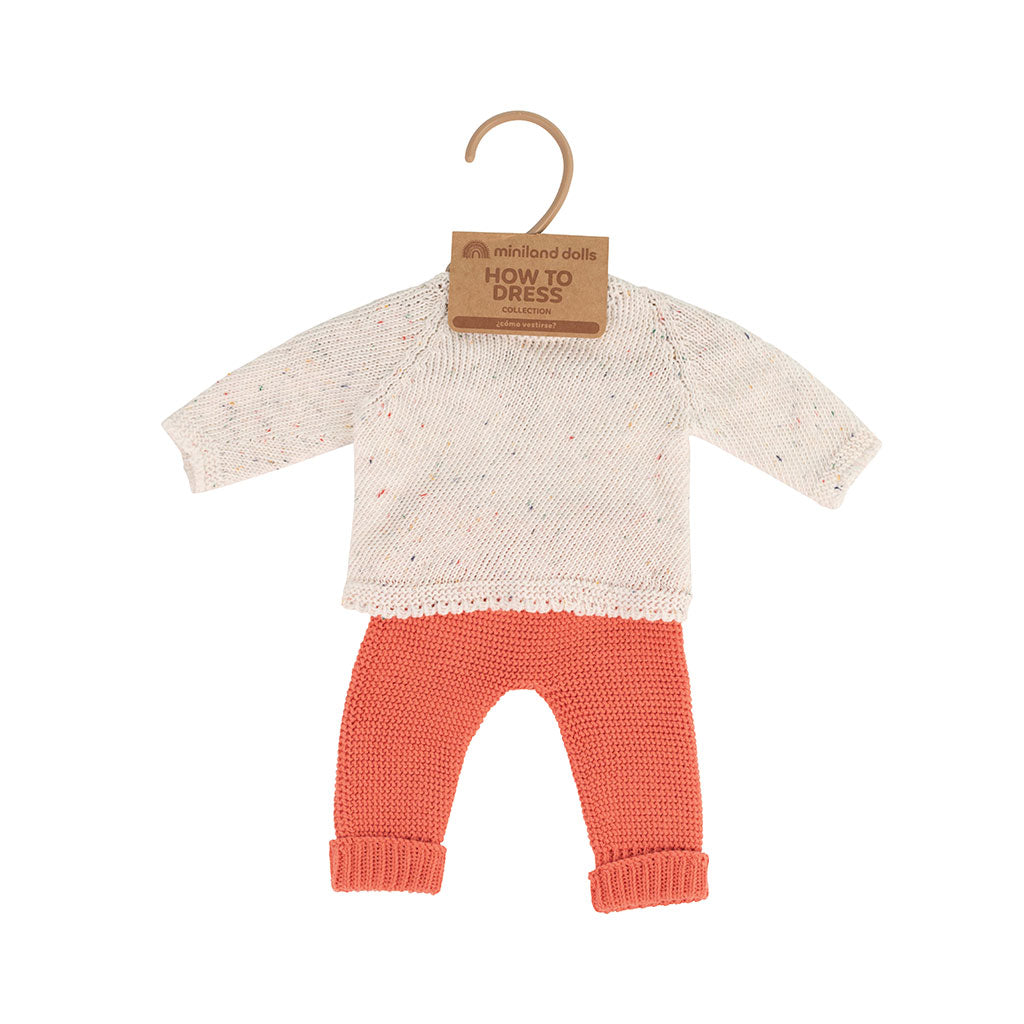 Miniland - Knitted Doll Outfit 38cm - Sweater & Trousers