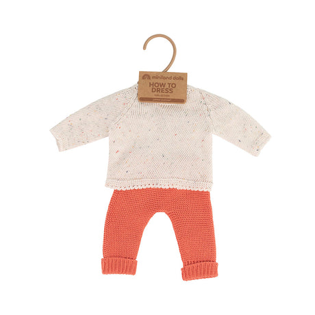 Miniland - Knitted Doll Outfit 38cm - Sweater & Trousers