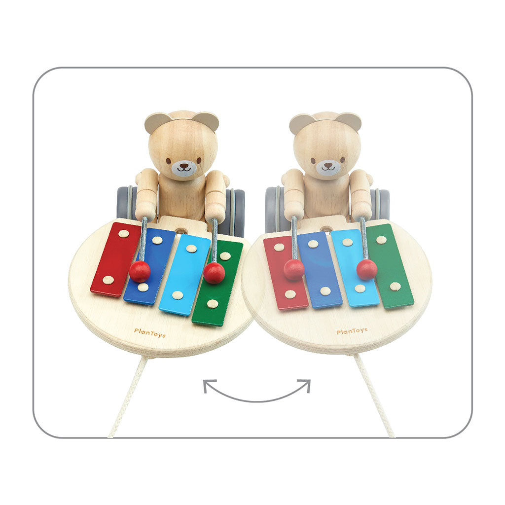 PlanToys - Pull-Along Musical Bear