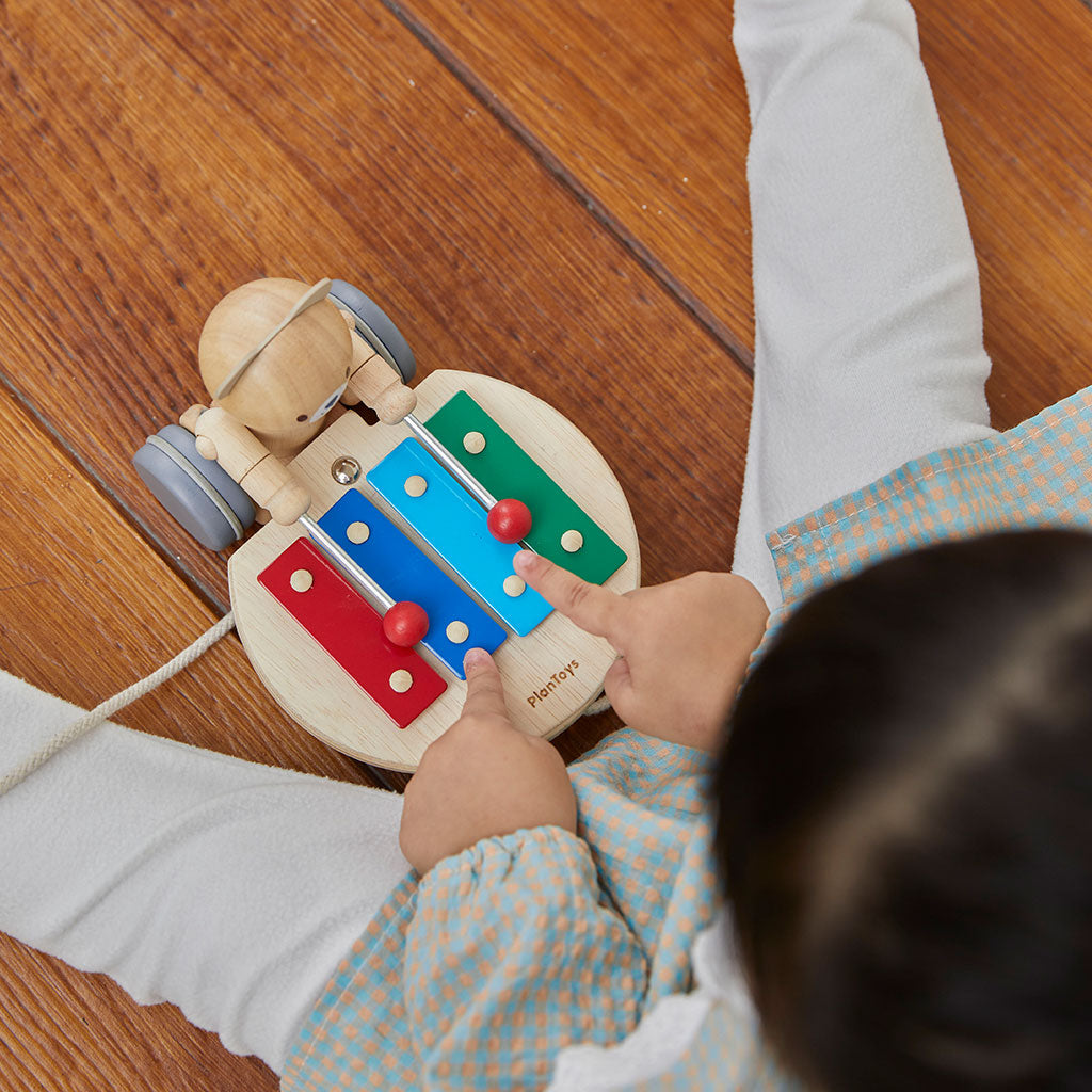 PlanToys - Pull-Along Musical Bear
