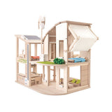 PlanToys - Green Dollhouse with Furniture - Educating Kids