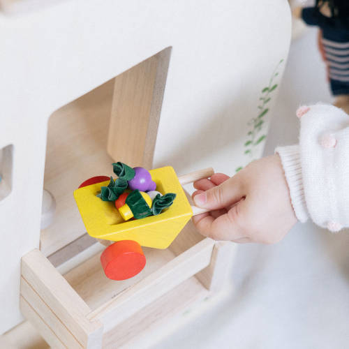 PlanToys - Green Dollhouse with Furniture - Educating Kids