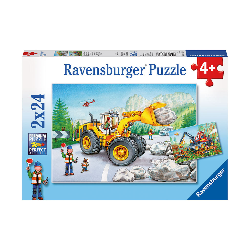 Diggers at Work Puzzle - 2x24pc