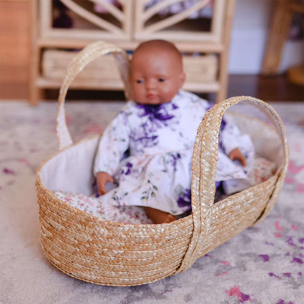 Doll Basket & Bedding Set 35cm
