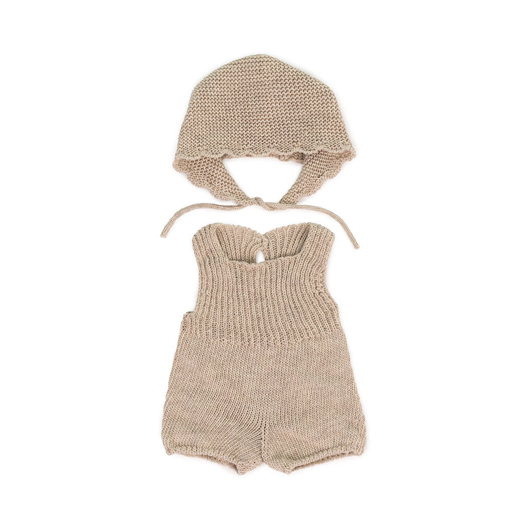 Eco Knit Rompers & Bonnet - 38cm