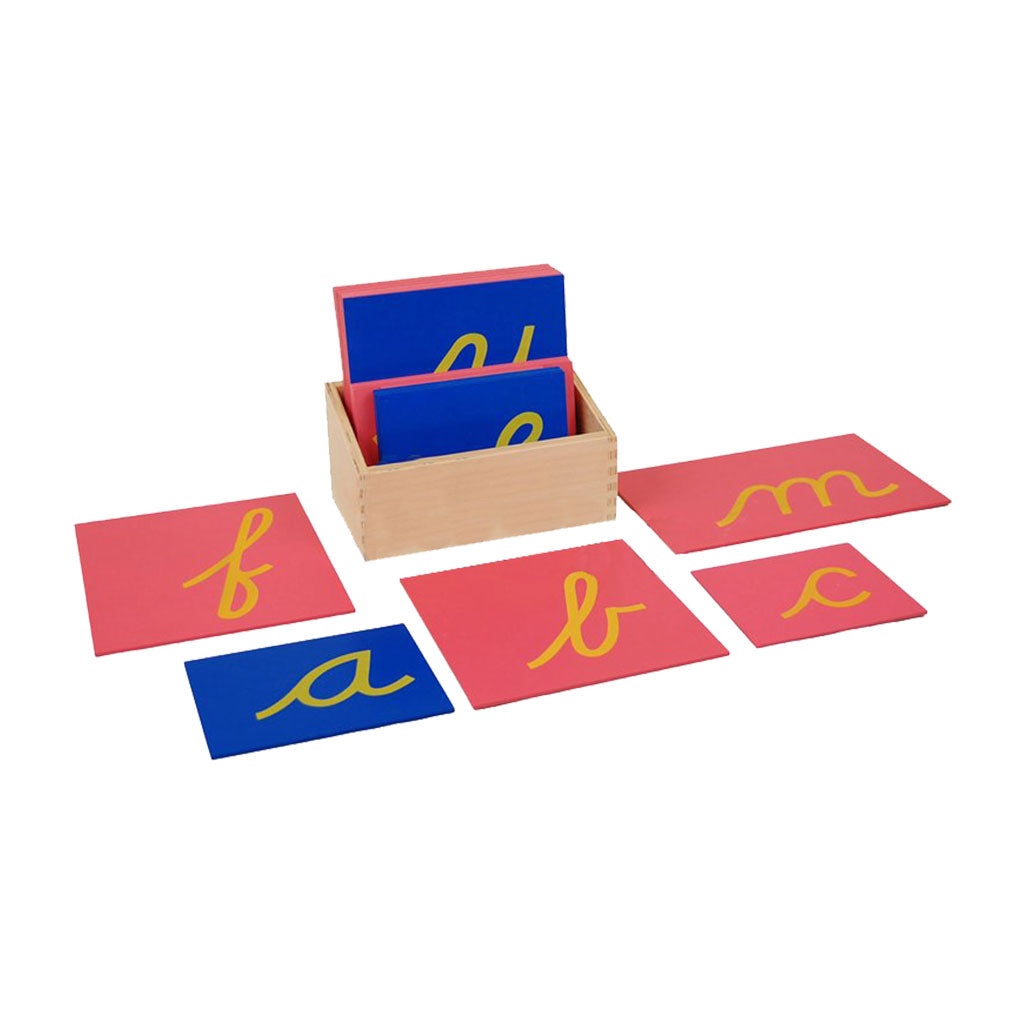 Mont - Lower Cursive Sandpaper Letters with Box