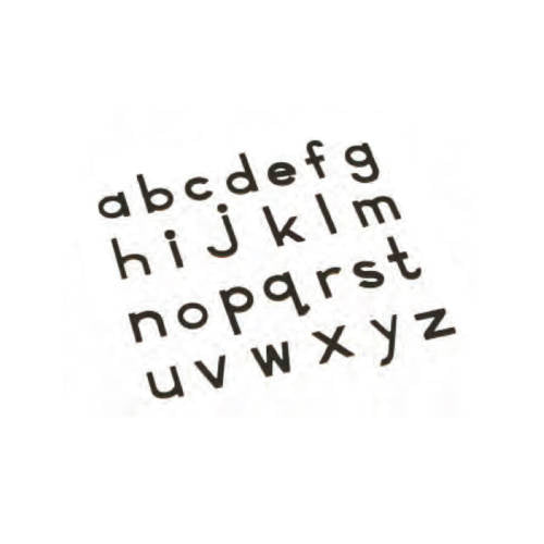 Small Wooden Alphabet Lowercase Standard Blk