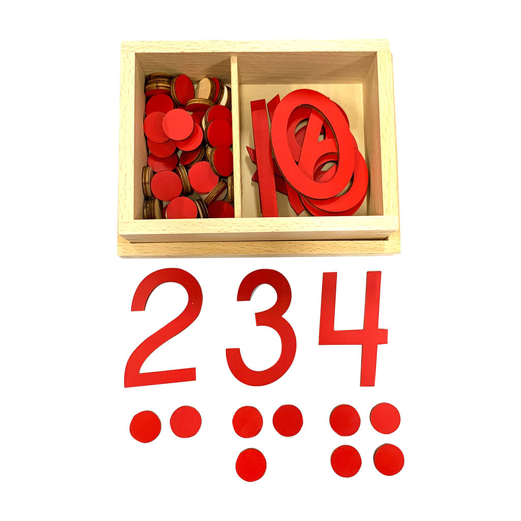 Cut Out Numerals and Counters with Box