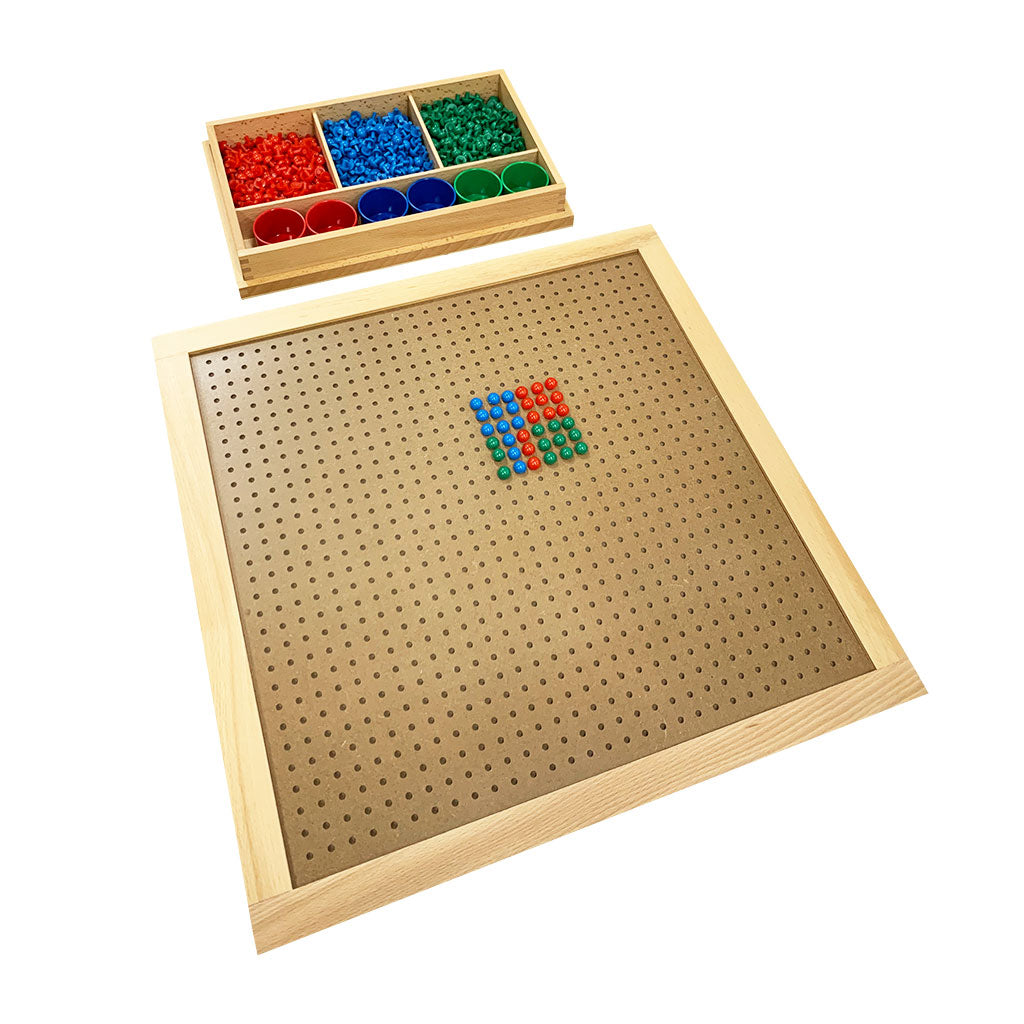 Wooden Peg Board with Pegs