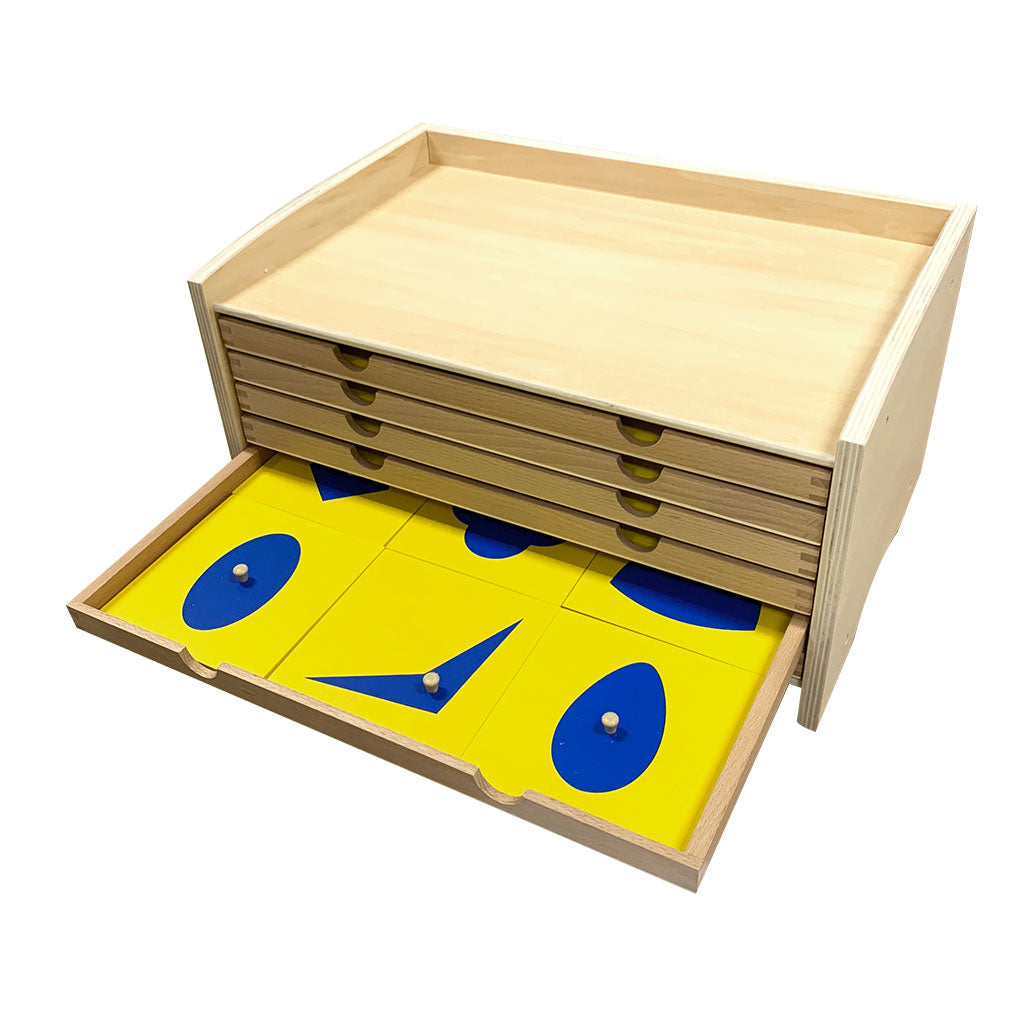 Geometric Cabinet with 35 Insets