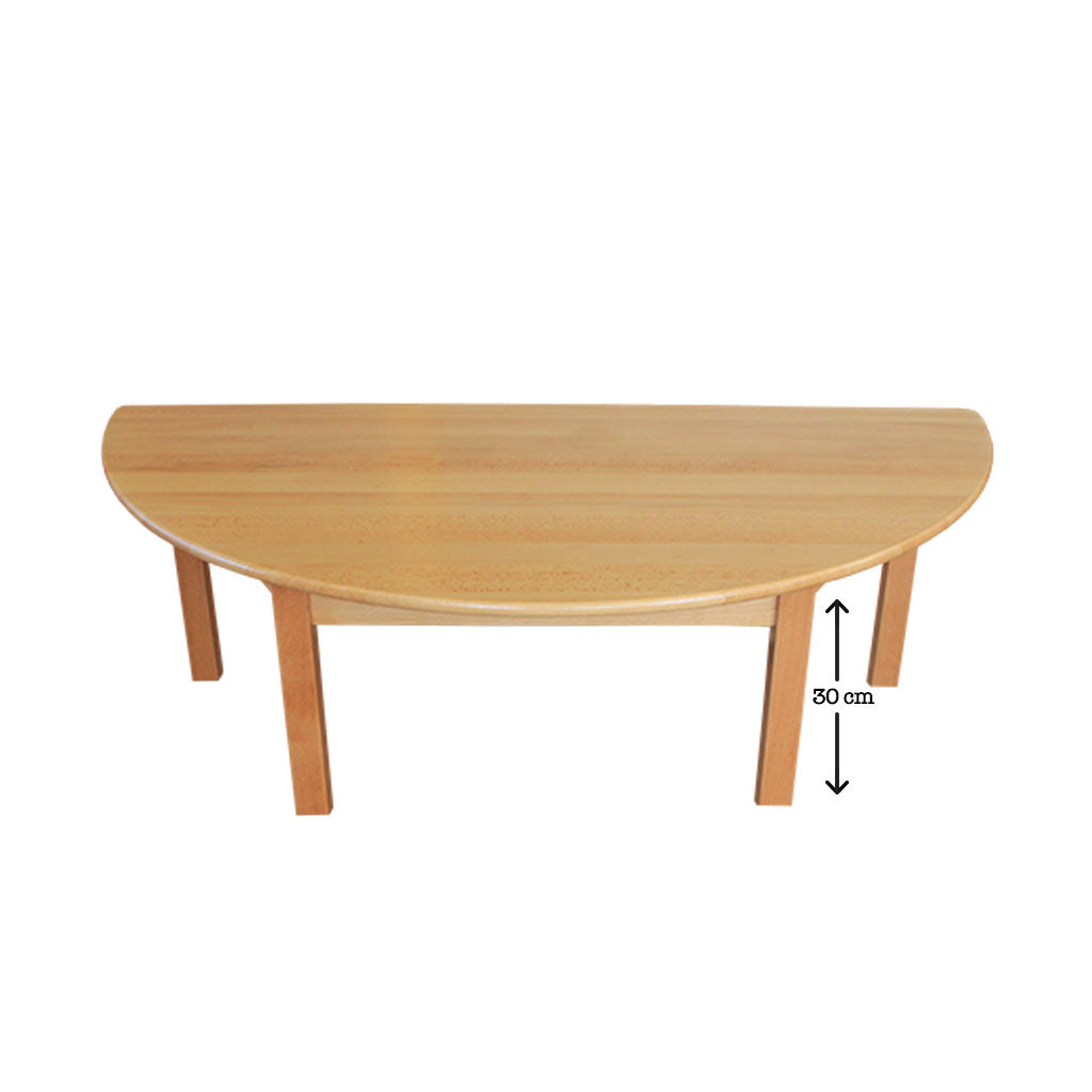 Hardwood Semi Circle Table 30 cm