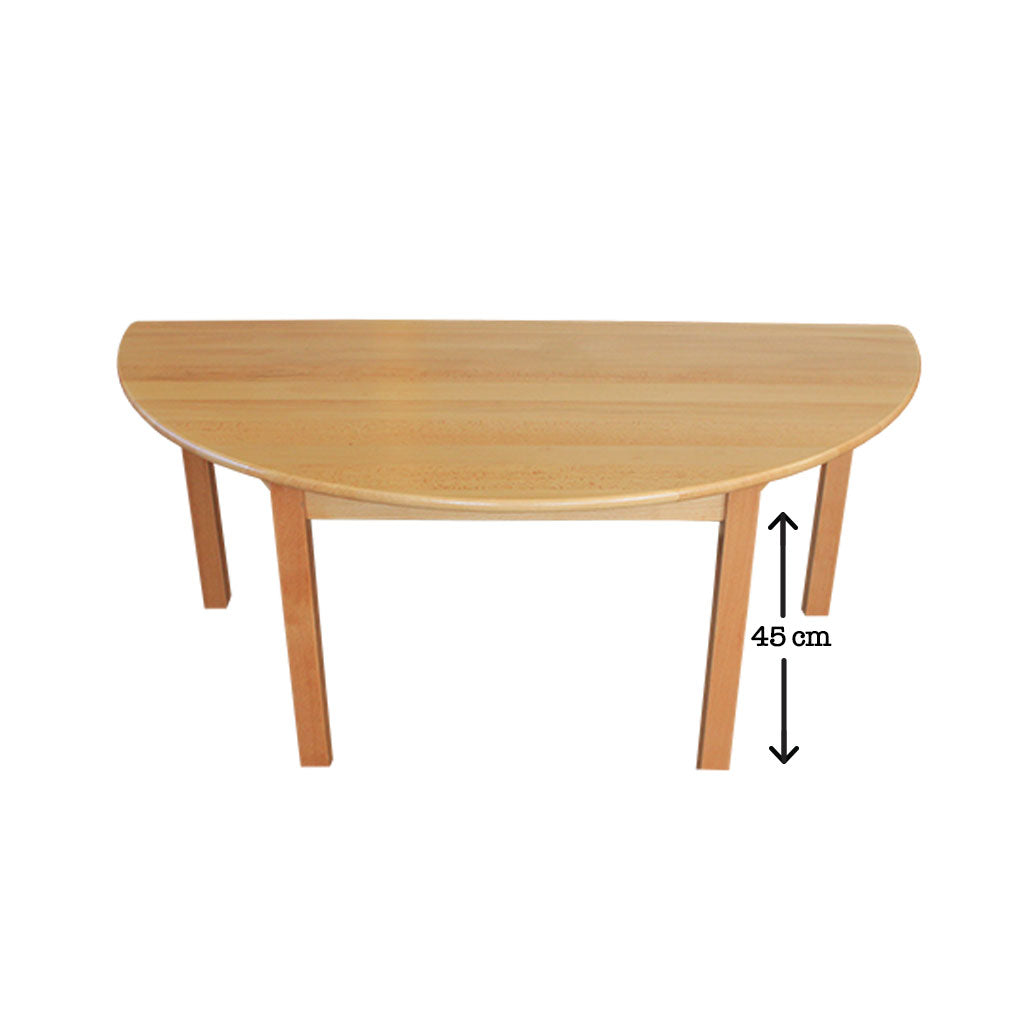 Hardwood Semi Circle Table 45 cm