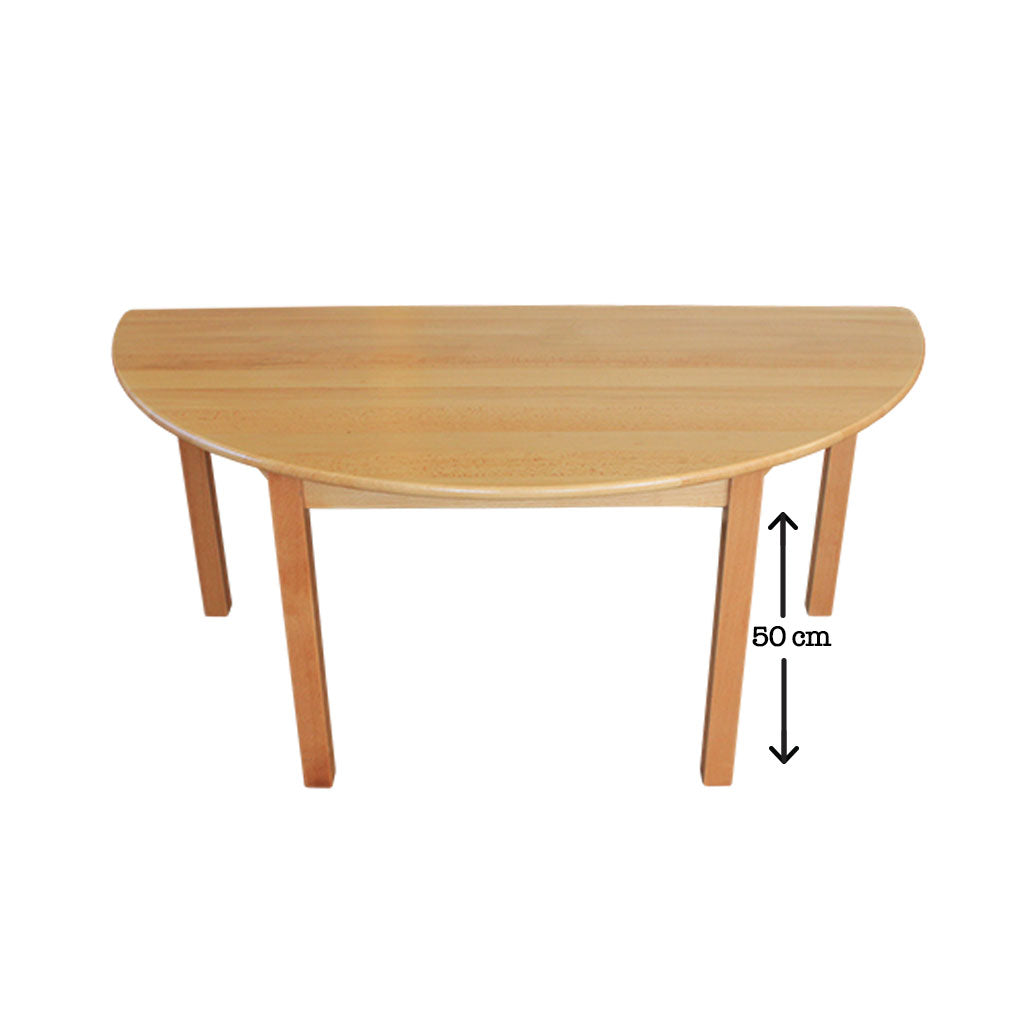 Hardwood Semi Circle Table 50 cm