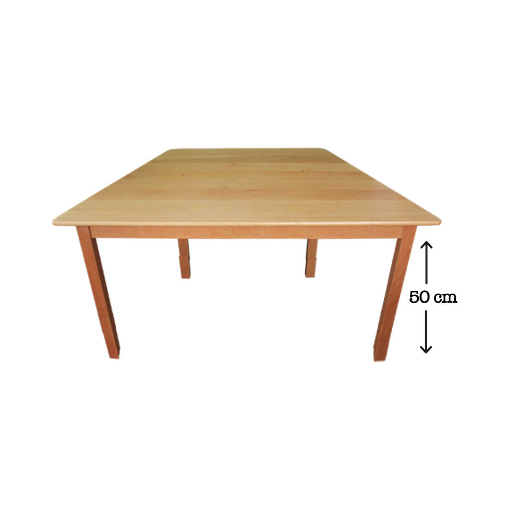 Hardwood Trapezoid Table 50 cm