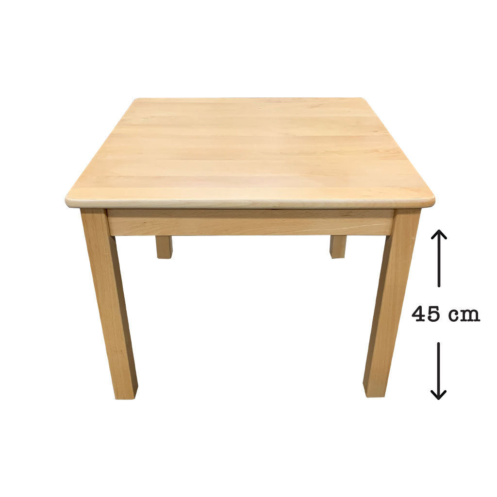 Hardwood Small Square Table 45 cm