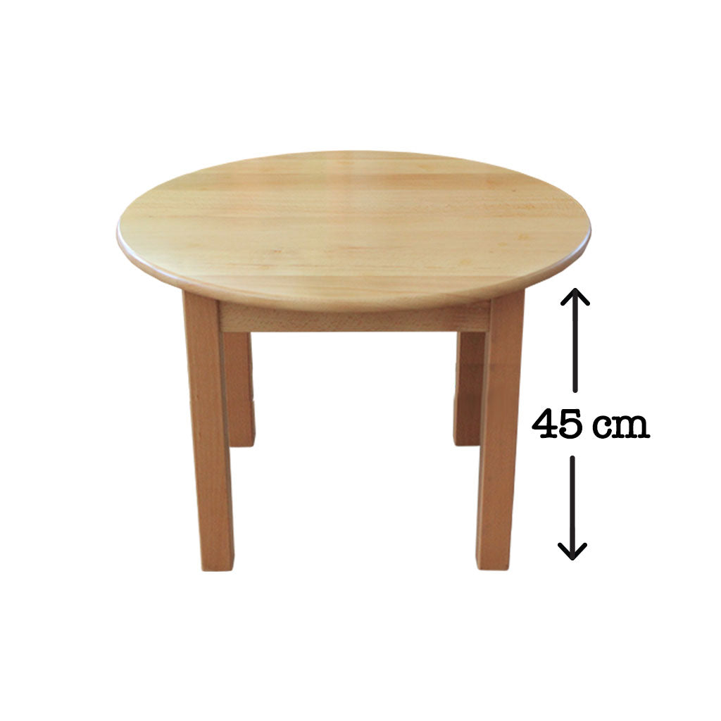 Hardwood Small Round Table 45 cm