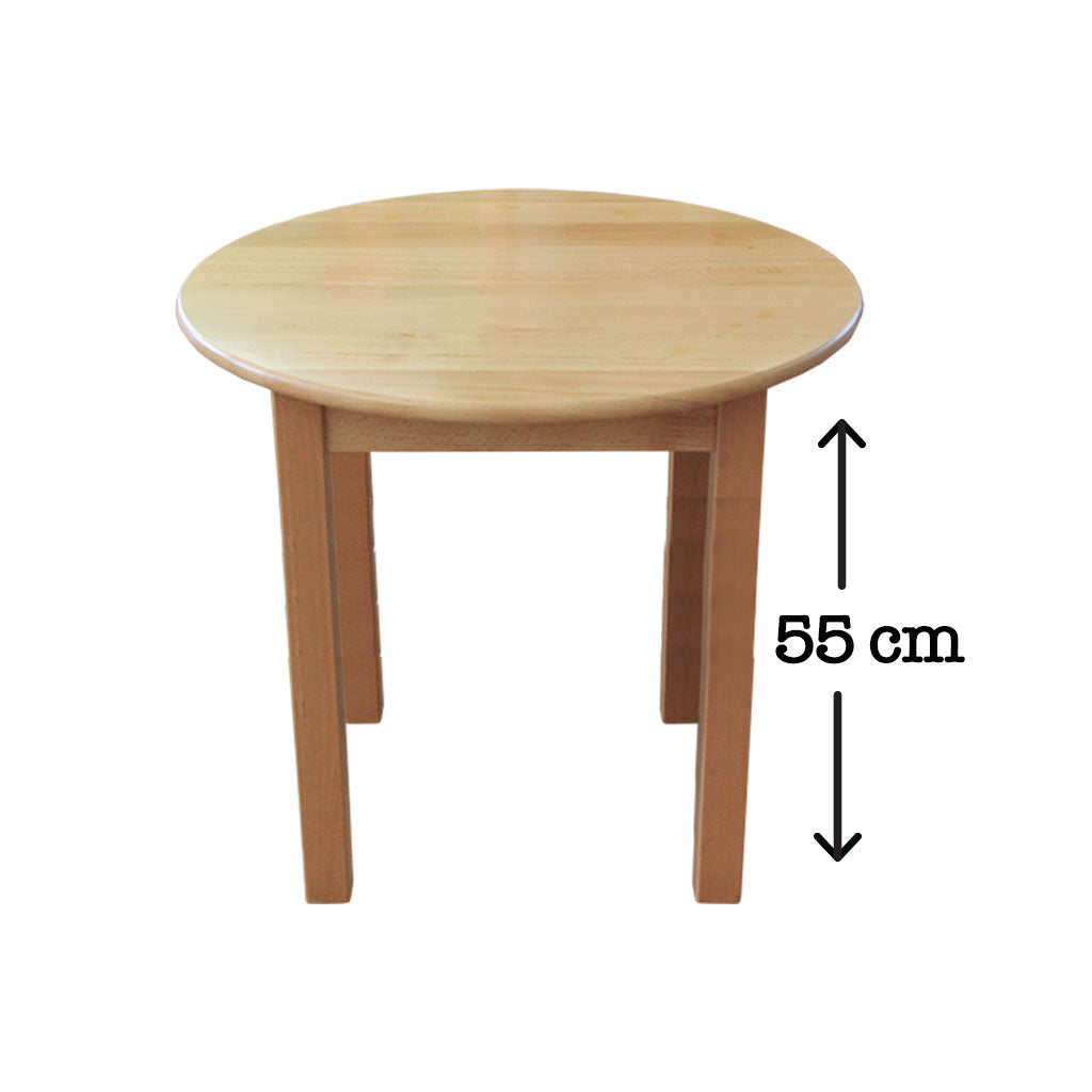 Hardwood Small Round Table 55 cm