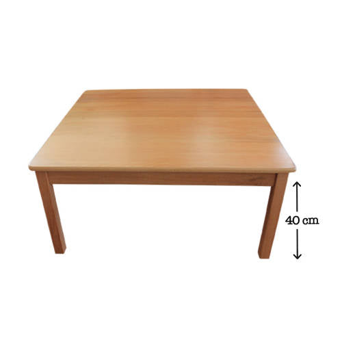 Hardwood Large Square Table 40 cm - Educating Kids
