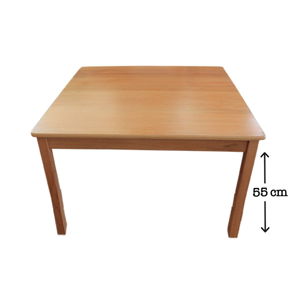 Hardwood Large Square Table 55 cm