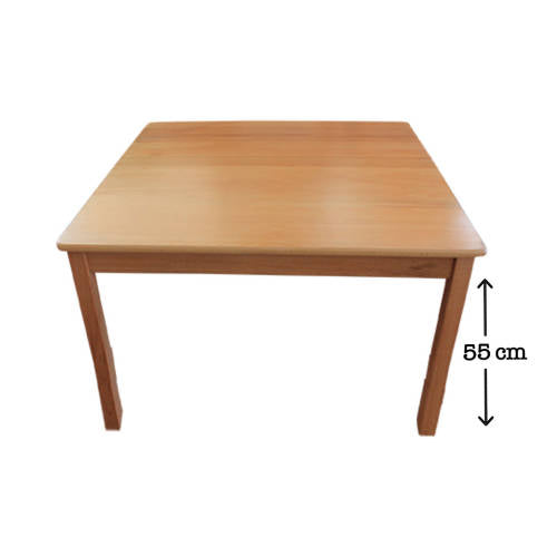 Hardwood Large Square Table 55 cm - Educating Kids
