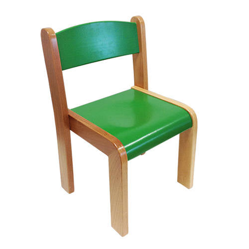 Hardwood Chair Green 30cm - Set of 2 - Educating Kids