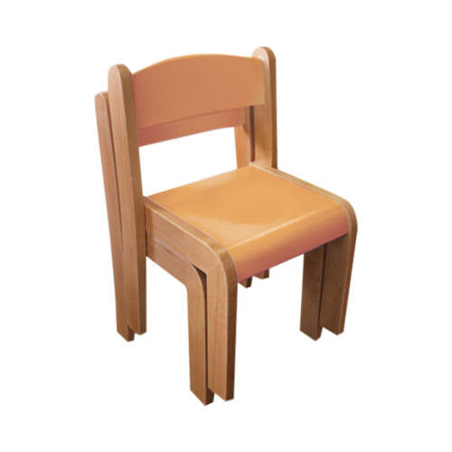 Hardwood Chair Orange 30cm - Set of 2 - Educating Kids