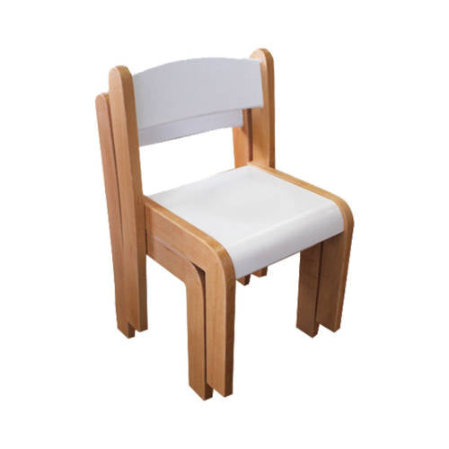 Hardwood Chair White 30cm - Set of 2 - Educating Kids