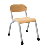 Metal and Timber Chair Beige 32cm - Set of 4 - Educating Kids