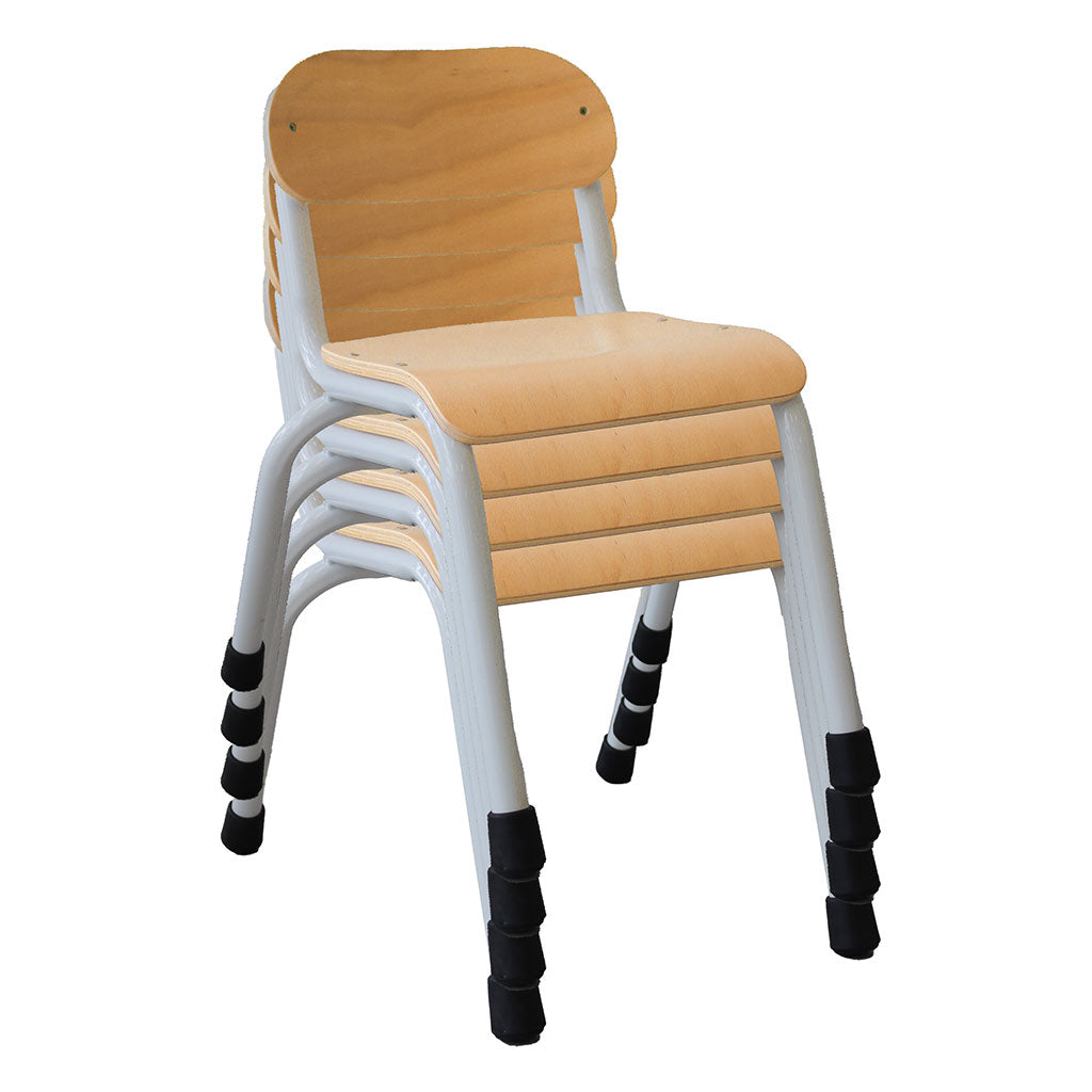 Metal and Timber Chair Beige 32cm - Set of 4 - Educating Kids