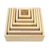 Square Rainbow Pyramid - 6pc