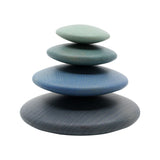 Wooden Pebbles Coloured - 4pc