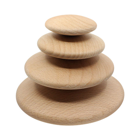 Wooden Pebbles Natural - 4pc