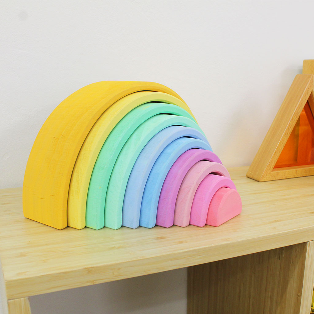 Wooden Rainbow - Pastel