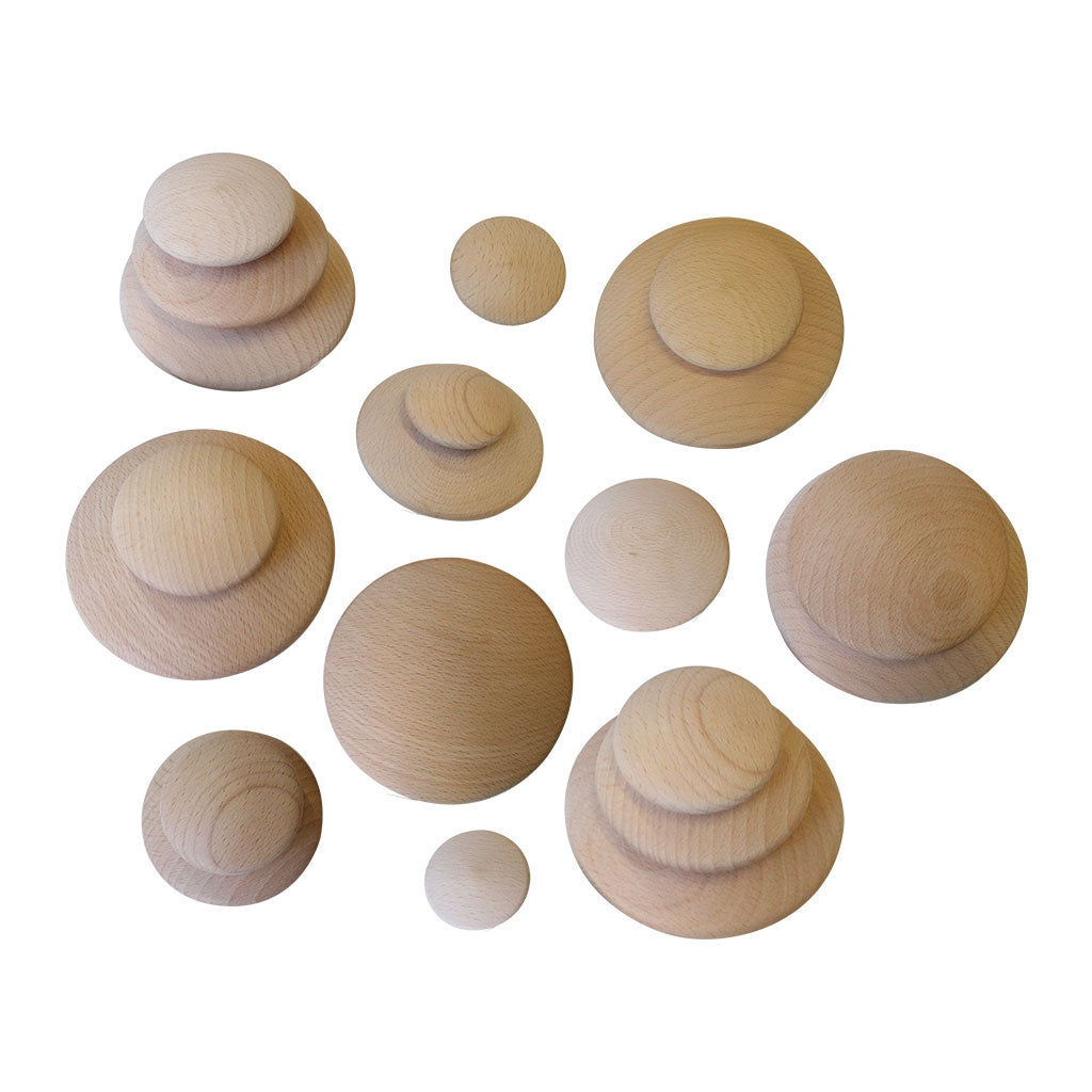 Wooden Pebbles Natural - 20pc
